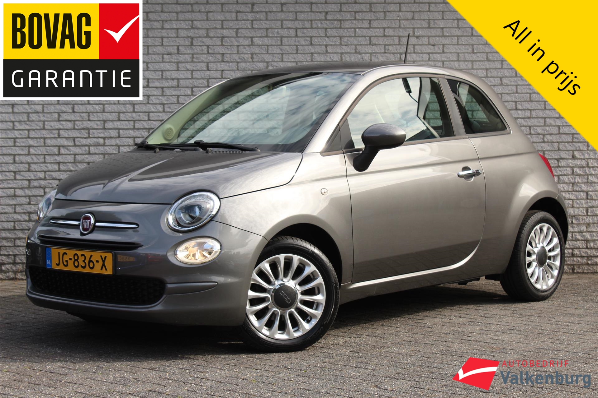 Afbeelding van de FIAT 500 1.2 69pk Pop Star | Airco | Lichtmetalen velgen | Aux en USB aansluiting