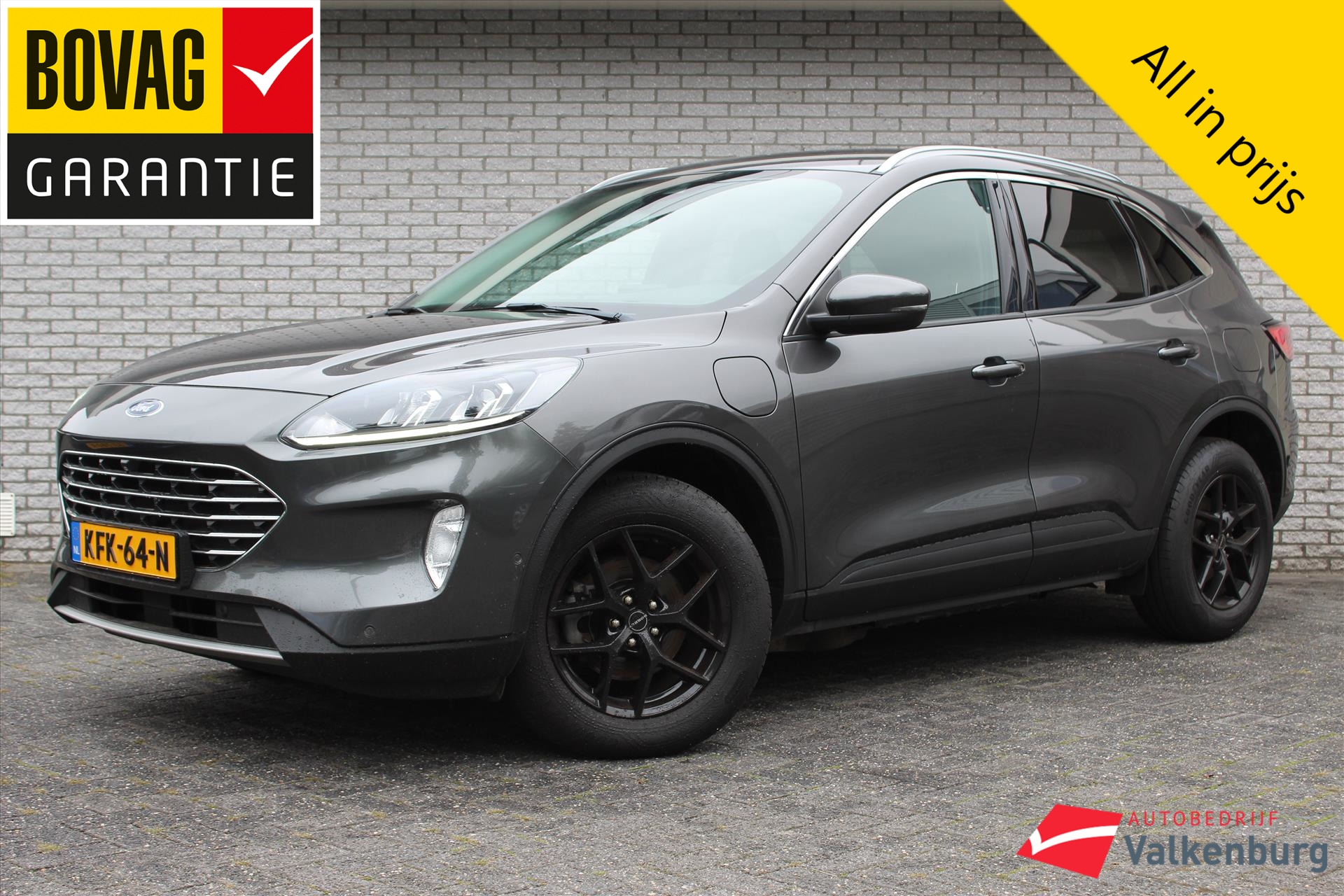 Afbeelding van de FORD Kuga 2.5 PHEV e-CVT 225pk Titanium | Camera | Stoelverw. | Stuurverw. | PDC | Bluetooth | Cruise | Climate | Navi 